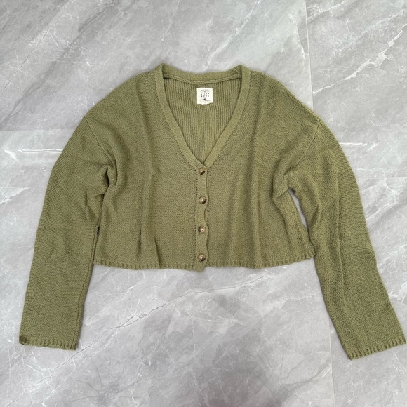 Women’s Billabong Button Down Knit V-Neck Cardigan Sweater Size Large - Picture 1 of 16